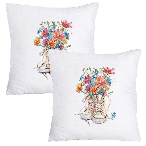 Scatter Cushion Cover Set - Flower Sneakers