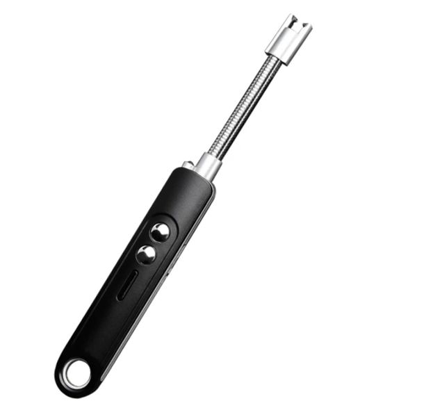 Premium Electric ARC Lighter with LED Torch - Silver