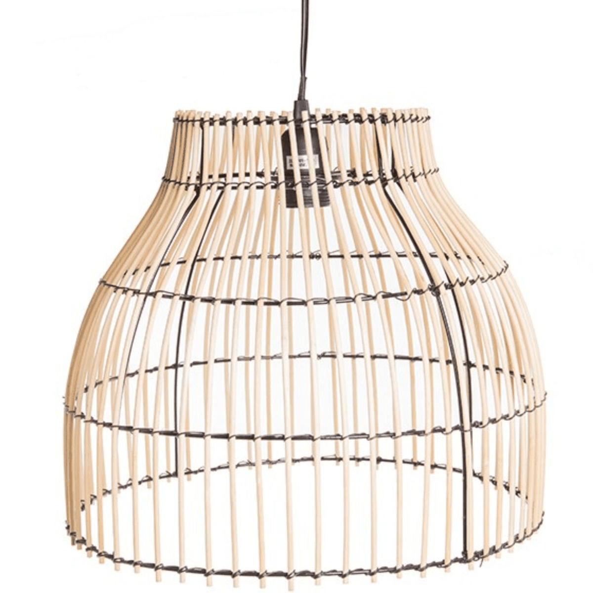 Natural Bamboo Hanging Lamp - 36x36x30cm