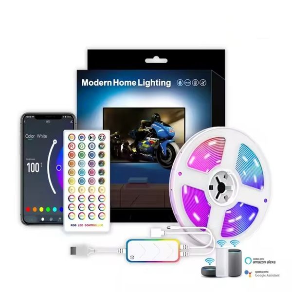 RGB LED Backlight Strip - 5M - Bluetooth Controlled and Remote Control