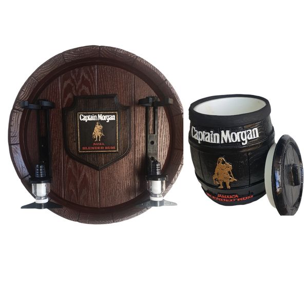 Captain Morgan 2-In-1 2 Optic Dispenser With Ice Bucket Combo
