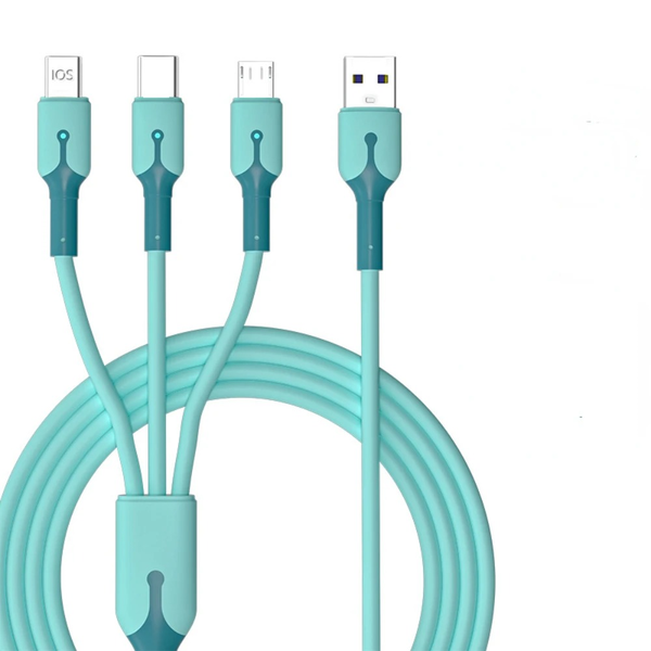 3 in 1 66W Fast Charging Cable 3A Type C Cable Micro USB for Phones Cable