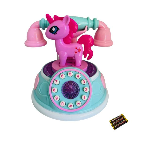 Unicorn LED Lights &amp; Musical Telephone (Includes Batteries) Set of 3