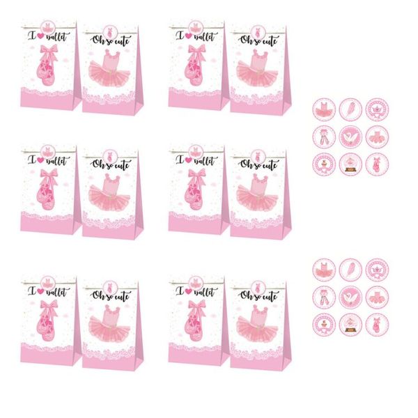 iKids Paper Party Bag - Ballerina - 12 Pieces