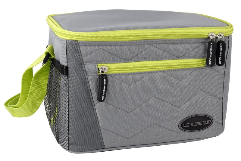 Leisure Quip Quilted Cooler Bag 8 can - Green with Alum food safe lining