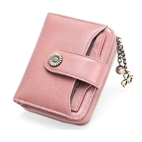 Vintage PU Leather Wallet Women's Wallet with RIFD Blocking with ID Window