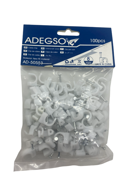 Adegso- Cable Clip- 8mm