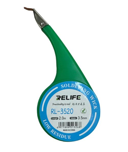 Relife RL-3520 Desoldering Wicks Dispenser Solder Remover WIRE 3.5MM 2m