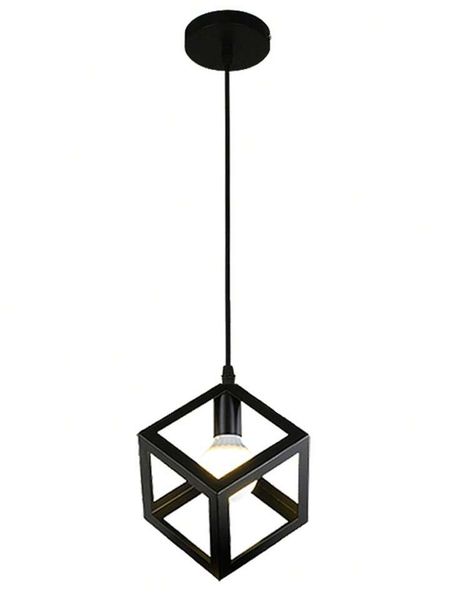 HOME IMPEX Modern Cube Pendant Light - Minimalist Geometric Hanging Lamp