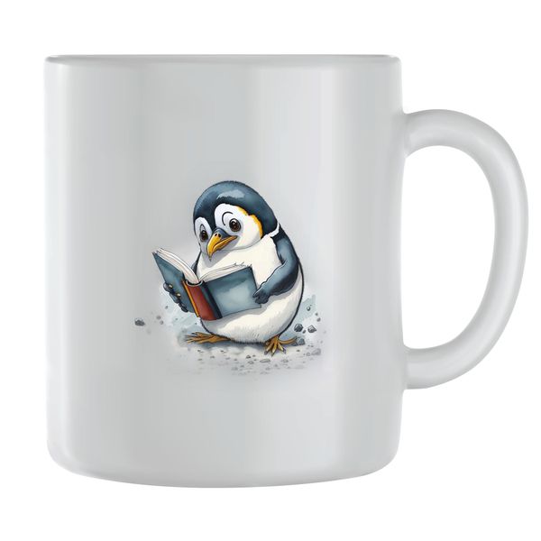 Reading Coffee Mugs for Men Women Penguins Lovers Graphic Cups Present 127
