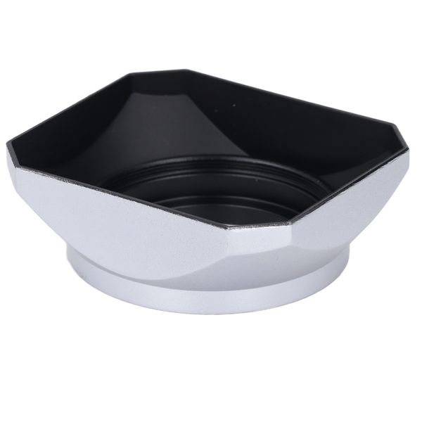 40.5mm Square Retro Lens Hood (Silver)