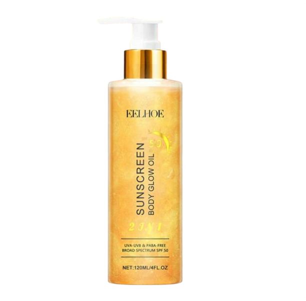 Body Glow Sunscreen Oil with Hydration &amp; Shimmer Effect 120ml