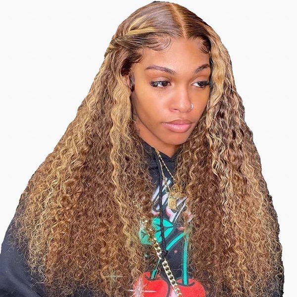 Full Frontal Piano Brazilian Waterwave curls Wig 20 to 24inch