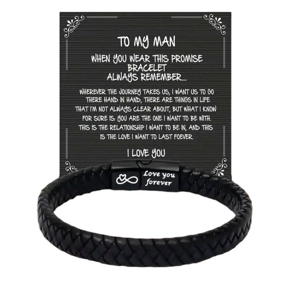 To My Man Inspirational Bracelet Gift