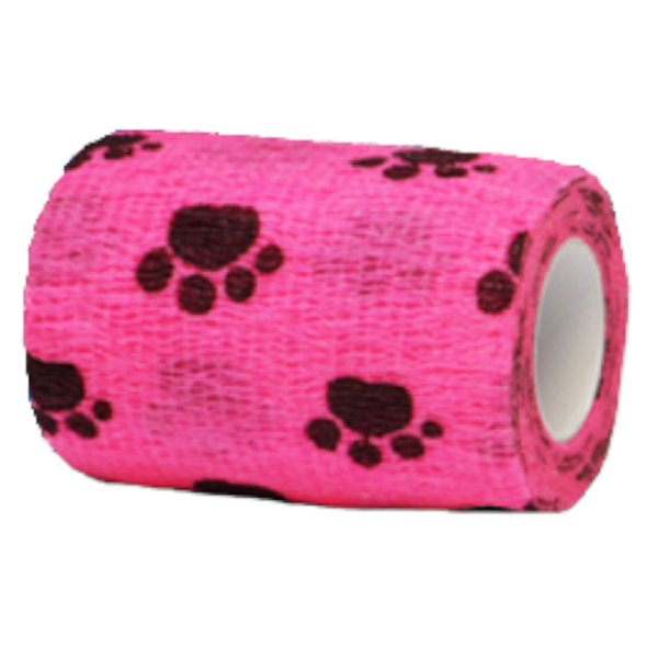 Cipla Band Adhesive Bandage Paw Print Pink 5cm x 4.5m