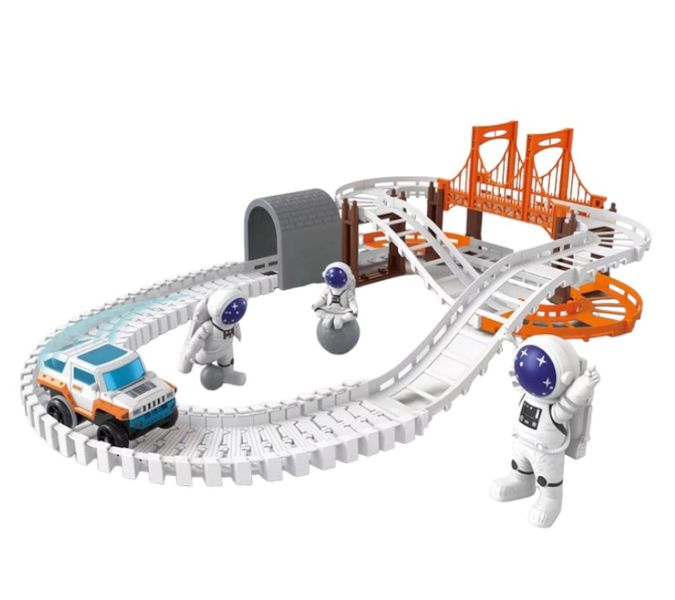 Outer Space Track Assembly Battery Operated Plastic Car Truck Toy