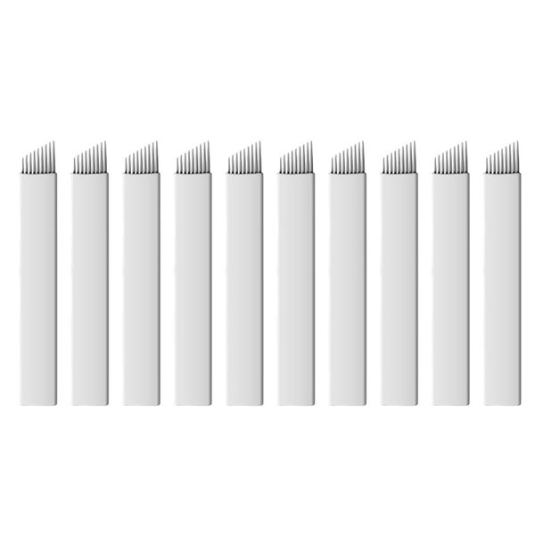 PMU/Microblading Blade Flex White (0.25) #9 (10 Piece)
