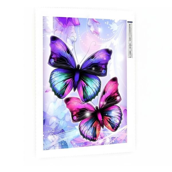 DIY Diamond Painting Kit for Adults - Printed Butterfly Design 20x30cm