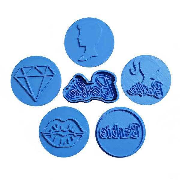 Barbie 6-Piece Fondant Stamp Set - 6 cm