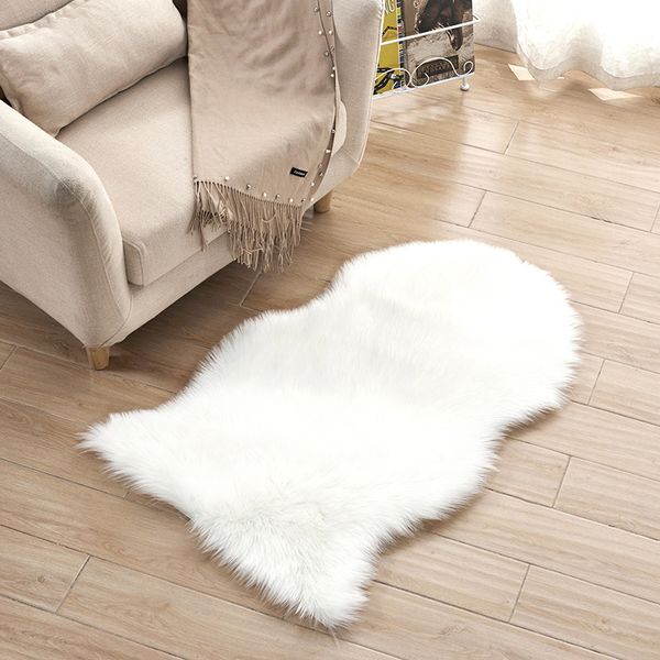 White Faux Rug