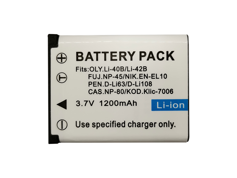 1200mAh Battery for Olympus Li-42B/Li-40B, Nikon EN-EL10/ Pentax D-Li63 etc