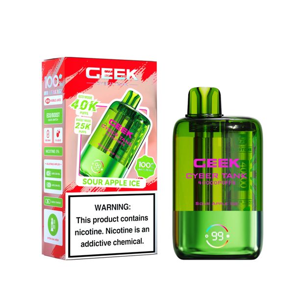 Geek Cyber tank 40,000 puff Sour Apple Ice