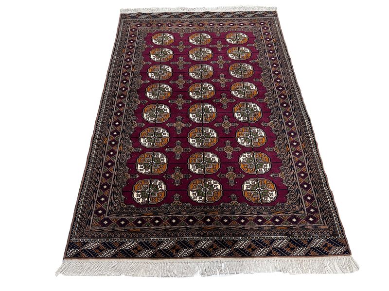 Persian Hand-Knotted Turkaman Carpet - 190 x 120 cm