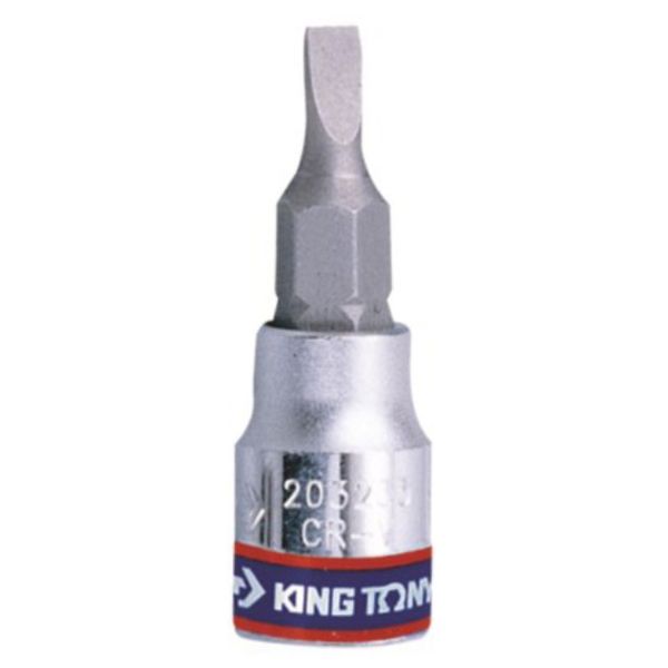 King Tony - Socket Slotted Bit - 1/4 Inch - 5.5mm - 4 Pack