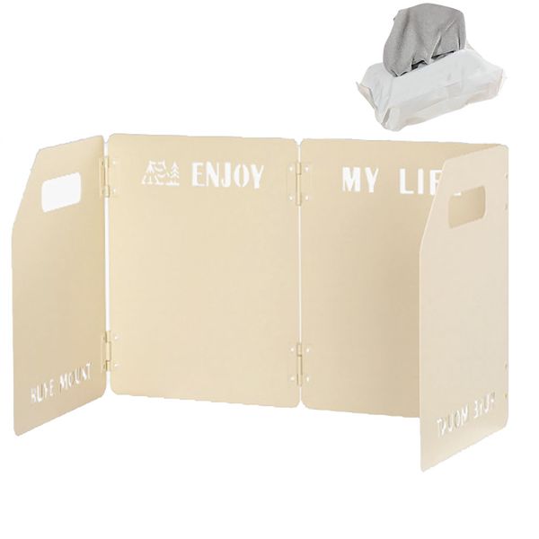 Camping Stove Glamping Folding Cooking Windscreen Shield For Outdoor Stove