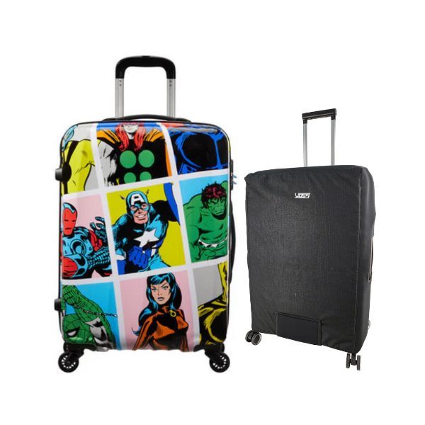 American Tourister Marvel Avengers 75cm Spinner + Vos Luggage cover - L
