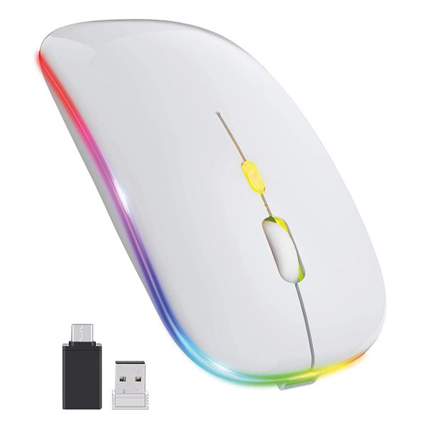 Ntech Slim Rechargeable RGB LED Wireless Optical Mouse