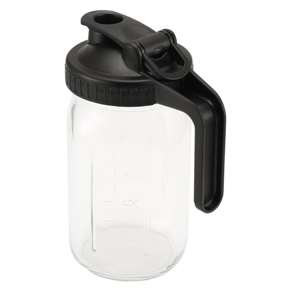 Mason Jar Pour Spout Lid -Glass Pitcher with Lid - 32Oz