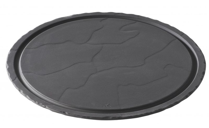 Revol Basalt 2 Pack Round Steak Plate With Juice Ring - 30cm