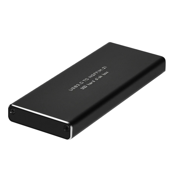 USB 3.0 To M.2 With 128 GB SSD Solid State Drive With Enclosure Black