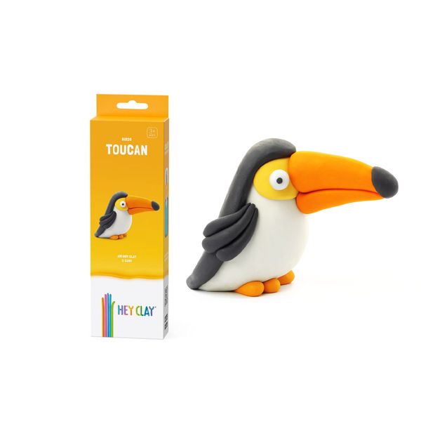 Hey Clay: Modelling Air-Dry Clay with Fun Interactive App - Toucan, 3 Cans