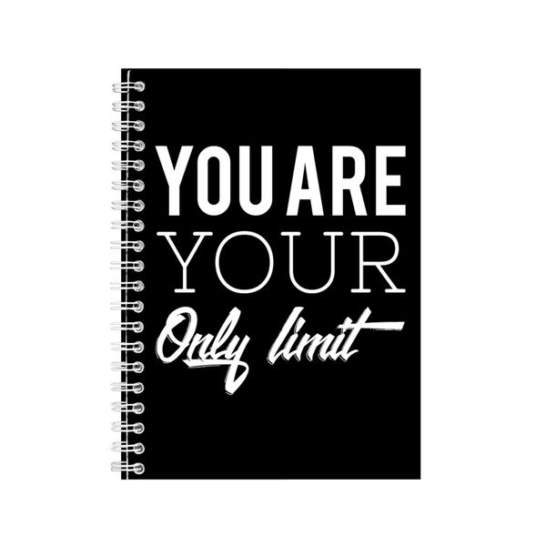 Limit A5 Notebook Spiral Lined Motivational Saying Graphic Notepad Gift 160