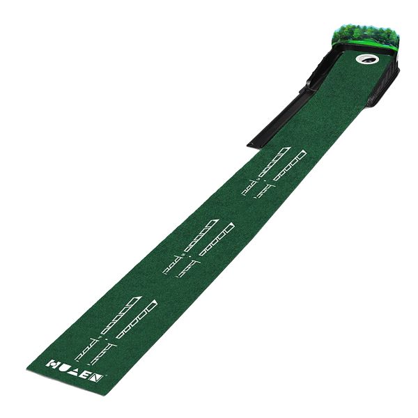 Golf Putting Mat with Auto-Ball Return Behind the Hole Ball Collector