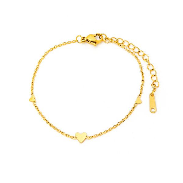 Titanium Steel Net Red Heart Bracelet for Women