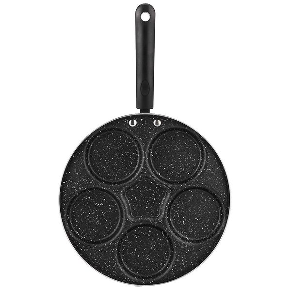 5 Round Holes Frying Pan Non Stick Eggs Cooking Pan Home Kitchen Cookware