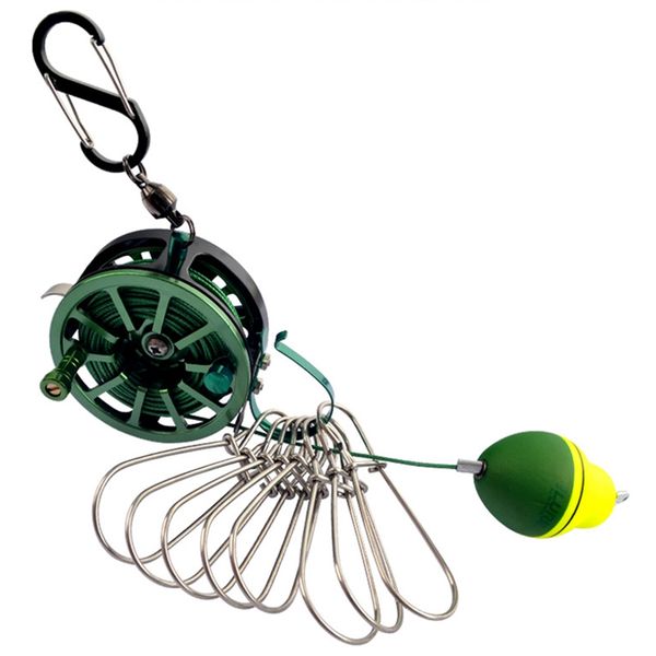 Fishing Stainless Steel Fishing Lock Buckle With Retractable Rope