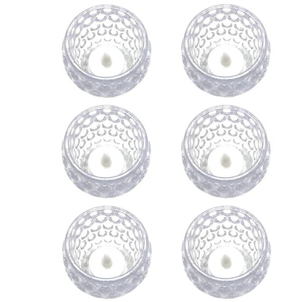 6-Piece Decorative Crystal Tea LED Light Candles - DB-237