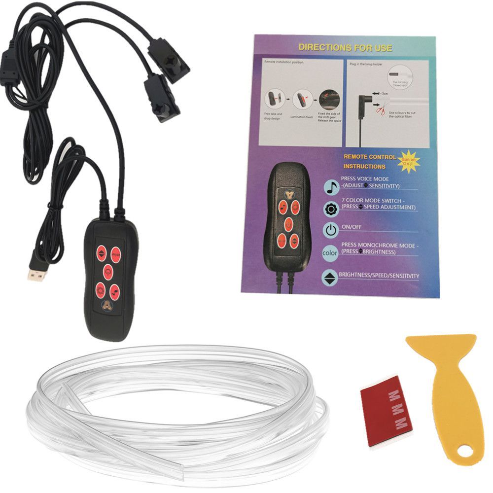 4mtr Car Atmosphere Interior Cold Lighting 7 Colour Mode Strip Light Shop Today. Get it