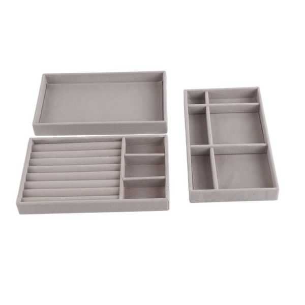 3-Tier Stackable Pro Jewelry Tray for Earrings, Necklace &amp; Rings