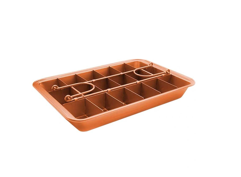 Brown Aluminum Brownie Copper Tray