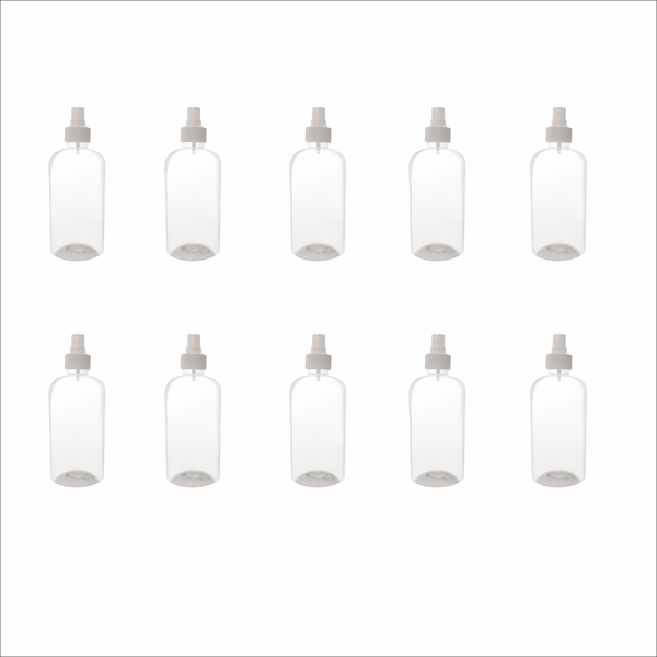 10-Pack 500ml Clear PET Mist Spray Bottles - Refillable &amp; Leak-Proof