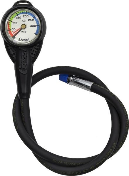 Cressi Mini Pressure Gauge - Compact Analog Scuba SPG with Luminescent Dial