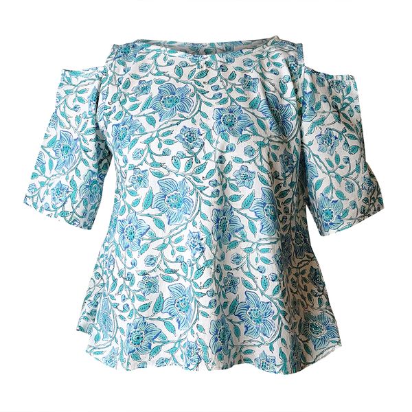 Ladies Cotton Top with Open Shoulders