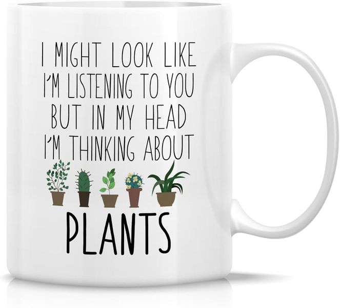 Thinkin' about plants-Father's day-Mother's day-Christmas-Valentines Mug