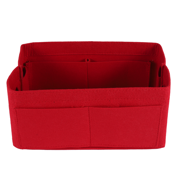 Red Home Storage Bag Purse Organizer Felt Insert Bag Makeup Organizer