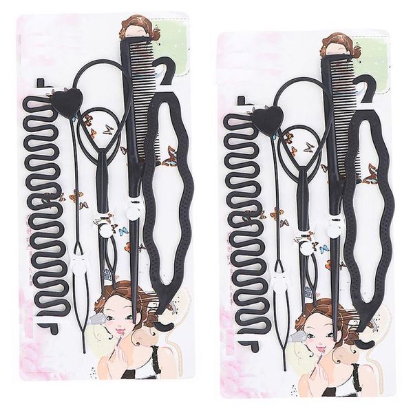 Fashion Beauty Multi Purpose 6 Piece Hair Braiding Tools Kit - Set of 12